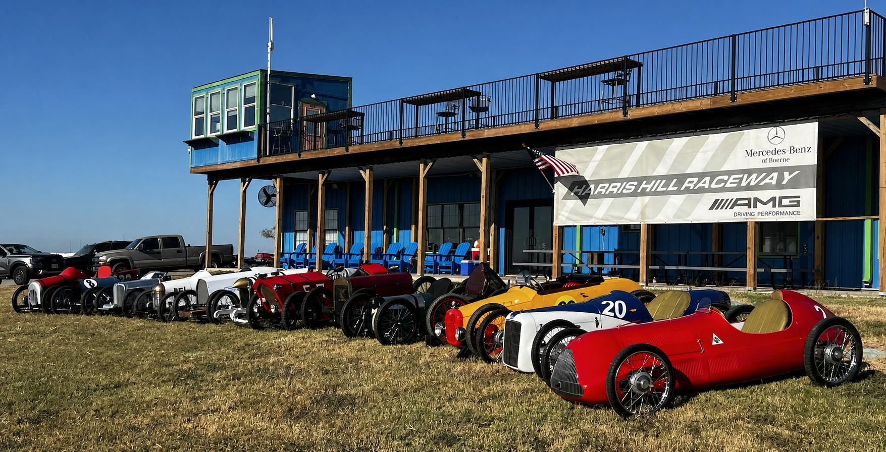 Vintage race cars at Harris Hill Raceway